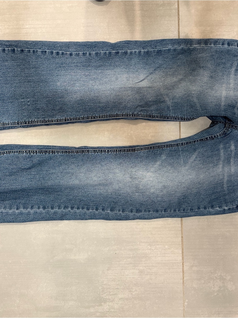 Angels Medium Blue Flare Jeans with Raw Edge - Picture 2 of 9